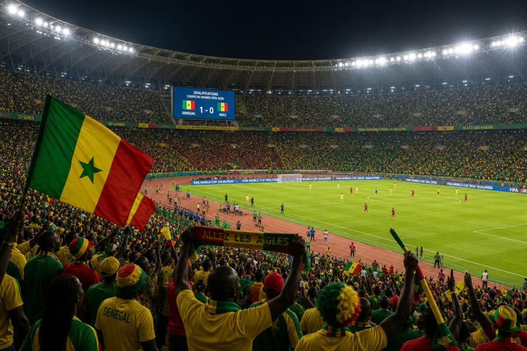Suasana stadion saat laga kualifikasi CAN 2027 Cameroon
