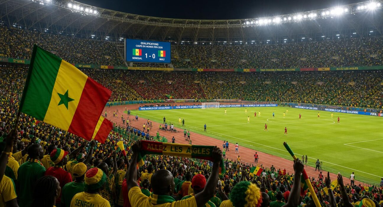 Suasana stadion saat laga kualifikasi CAN 2027 Cameroon